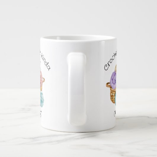 クロッチングパーソナライズされたジャイアントコーヒーマグ ジャンボコーヒーマグカップ (裏面)