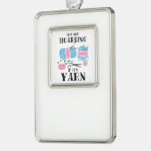 クロッチング編み物ギフト シルバープレートフレームオーナメント (左)