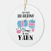 クロッチング編み物ギフト セラミックオーナメント (左)