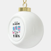 クロッチング編み物ギフト セラミックボールオーナメント (右)