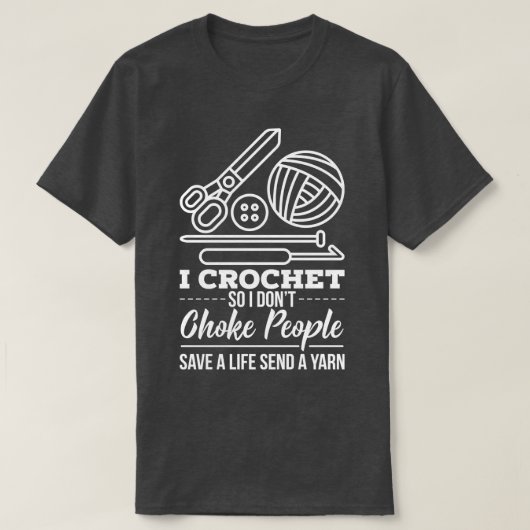 クロッチング編み物ギフト Tシャツ (デザイン正面)