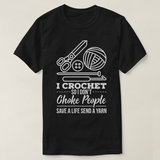クロッチング編み物ギフト Tシャツ (デザイン正面)