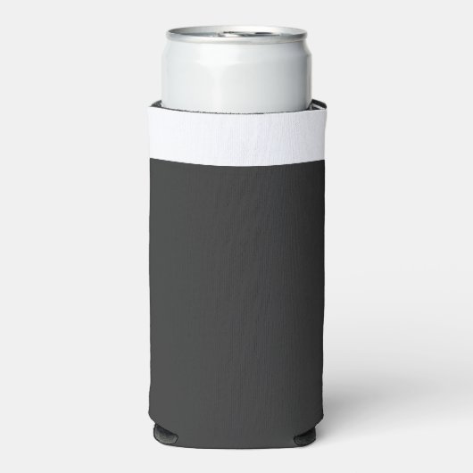 クロッパーソナライズされたクの白黒の写真の新規作成 スリム缶クーラー (Seltzer正面)