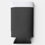 クロッパーソナライズされたクの白黒の写真の新規作成 スリム缶クーラー (正面)