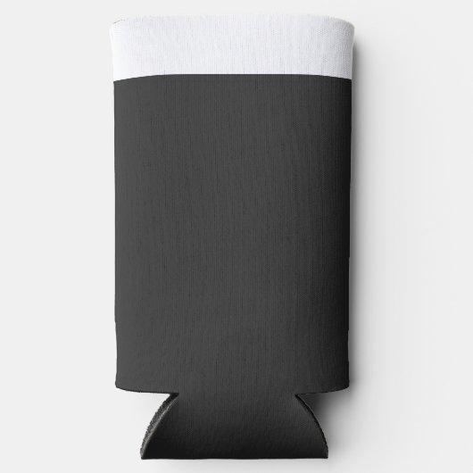 クロッパーソナライズされたクの白黒の写真の新規作成 スリム缶クーラー (正面)