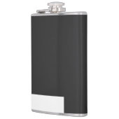 クロッパーソナライズされたクの白黒の写真の新規作成 フラスク (左)