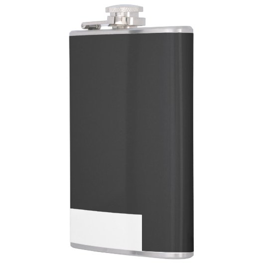 クロッパーソナライズされたクの白黒の写真の新規作成 フラスク (左)