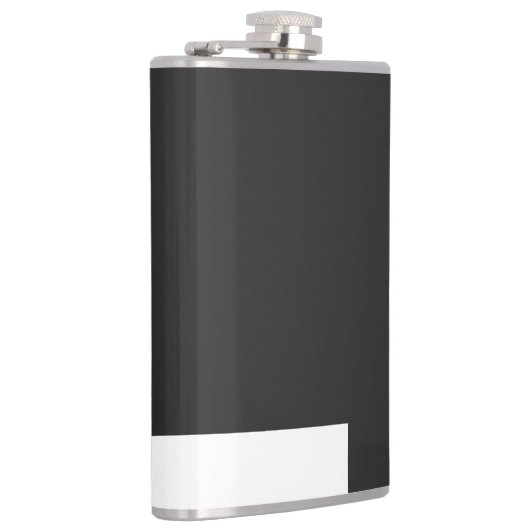 クロッパーソナライズされたクの白黒の写真の新規作成 フラスク (右)