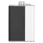 クロッパーソナライズされたクの白黒の写真の新規作成 フラスク (裏面)