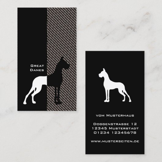 クロップされた大きなDaneの名刺 名刺 (正面/裏面)