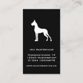 クロップされた大きなDaneの名刺 名刺 (裏面)