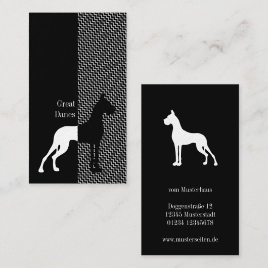 クロップされた大きなDaneの名刺 名刺 (正面/裏面)