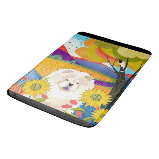 クロップのクリーム – チャウ – クレート/バスマット バスマット (アングル)