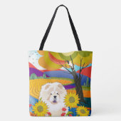 クロップのクリーム – チュウトートまたはクロスボディバッグ トートバッグ (裏面)