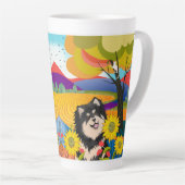 クロップクリームのクリームフィンランドのラプンドマグカップ カフェラテマグ (右アングル)