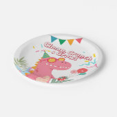 クロップ、クランチ&グロール！恐竜パーティー ペーパープレート (アングル)
