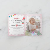 クロップ、クランチ&グロール！恐竜パーティー 招待状 (内部)