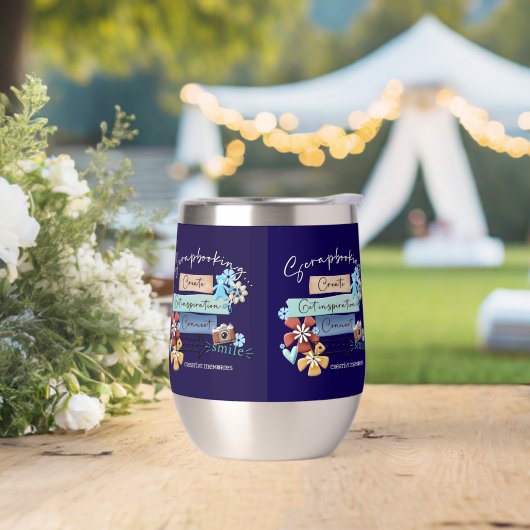 クロップ&コネクトステムレスワインタンブラー11オンス (ウェディング)