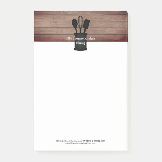 クロッ素朴クウッドケータリングレストランフード ポストイット (正面)