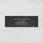 クロッ素朴ド・フォーク・ナイフロゴ・ブラック・ウッド スキニー名刺 (裏面)