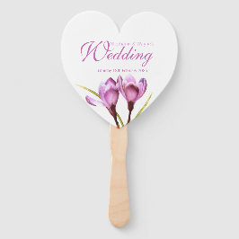 クロッ結婚カス紫色の花のアートプログラムファン ハンドファン