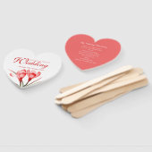 クロッ結婚カス赤オレンジ色の花アートプログラムファン ハンドファン (組立なし)