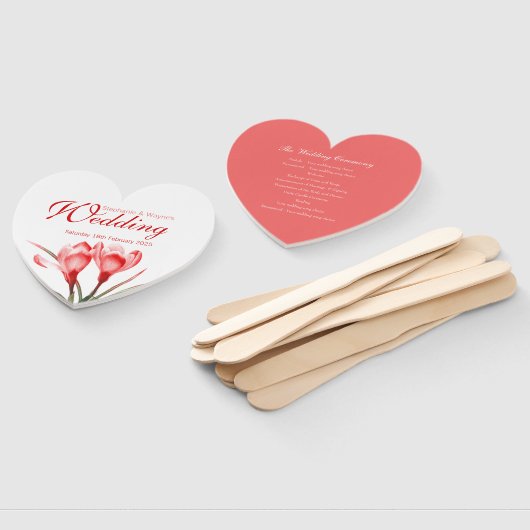 クロッ結婚カス赤オレンジ色の花アートプログラムファン ハンドファン (組立なし)