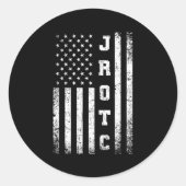 クロッ統一されたク州ジュニアロック米国国旗 ラウンドシール (正面)