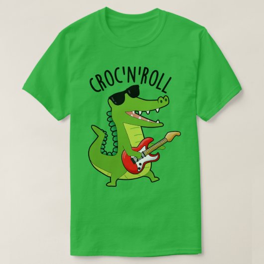 クロッ転がクおもしろいNワニPuns 1 Tシャツ (デザイン正面)