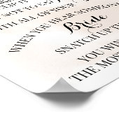 クロテスピン秋ユーカリブライダルシャワーゲームサイン ポスター (角)