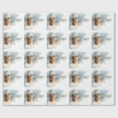 クロテンのシェットランド・シープドッグのクリスマス ラッピングペーパー (フラット)