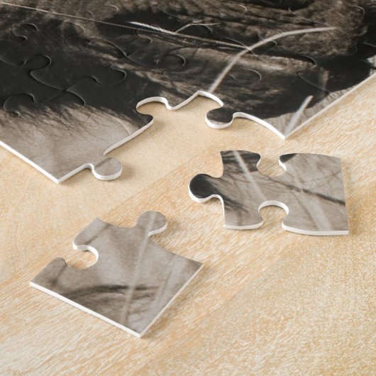 クロテンの島のパズルの野生の馬 ジグソーパズル (側面)