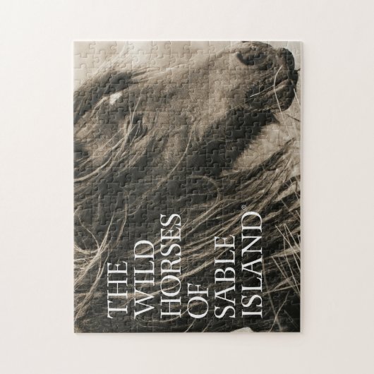 クロテンの島のパズルの野生の馬 ジグソーパズル (縦)