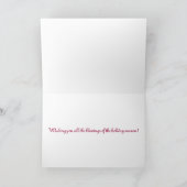 クロテンの牧羊犬のクリスマスカード シーズンカード (内部)