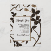 クロテンは葬儀のサンキューカードを去ります サンキューカード (正面/裏面)