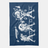 クロトンと牛のミロ – ジムやる気を起こさせる キッチンタオル (縦)