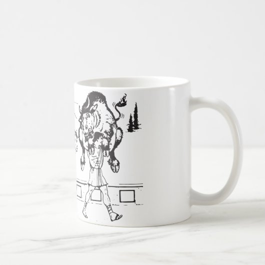 クロトンと牛のミロ – ジムやる気を起こさせる コーヒーマグカップ (右)