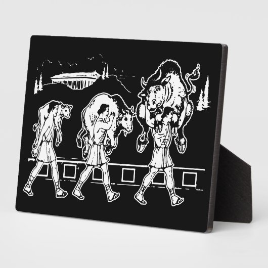 クロトンと牛のミロ – ジムやる気を起こさせる フォトプラーク (側面)