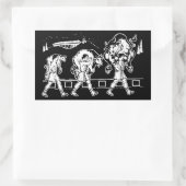 クロトンと牛のミロ – ジムやる気を起こさせる 長方形シール (バッグ)