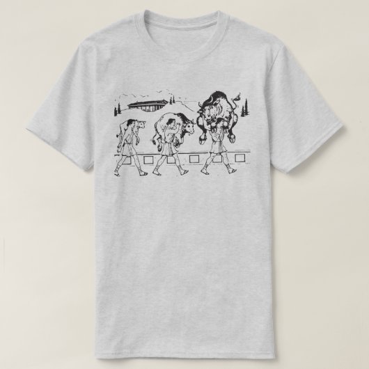 クロトンと牛のミロ – ジムやる気を起こさせる Tシャツ (デザイン正面)