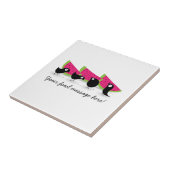 クロドリのスイカのピクニック タイル (側面)