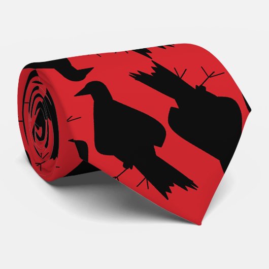 クロドリのタイ-赤 ネクタイ (ロール)