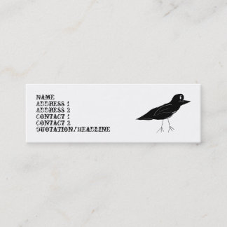 クロドリの細い名刺(白い) スキニー名刺