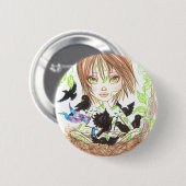 クロドリボタン 缶バッジ (正面&裏面)