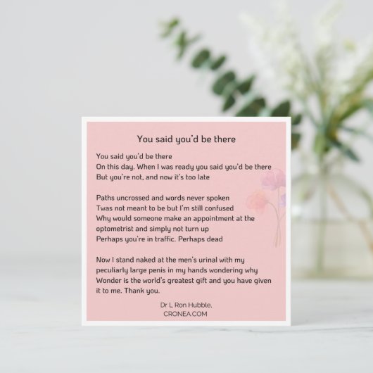 クロネアによる美しい詩ギフトカード カード (スタンド正面)