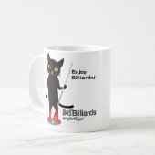 クロネコビリヤード コーヒーマグカップ (正面左)