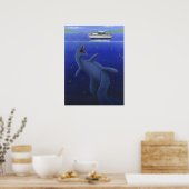 クロノサウルスが魚釣り旅行を中断 ポスター (キッチン)