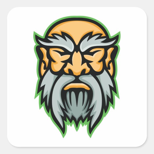 クロノスギリシャ神グレービーダースクエアステッカー スクエアシール (正面)