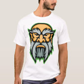 クロノス ギリシャ神 灰色のひげ Tシャツ (正面)