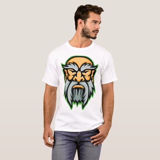 クロノス ギリシャ神 灰色のひげ Tシャツ (正面フル)